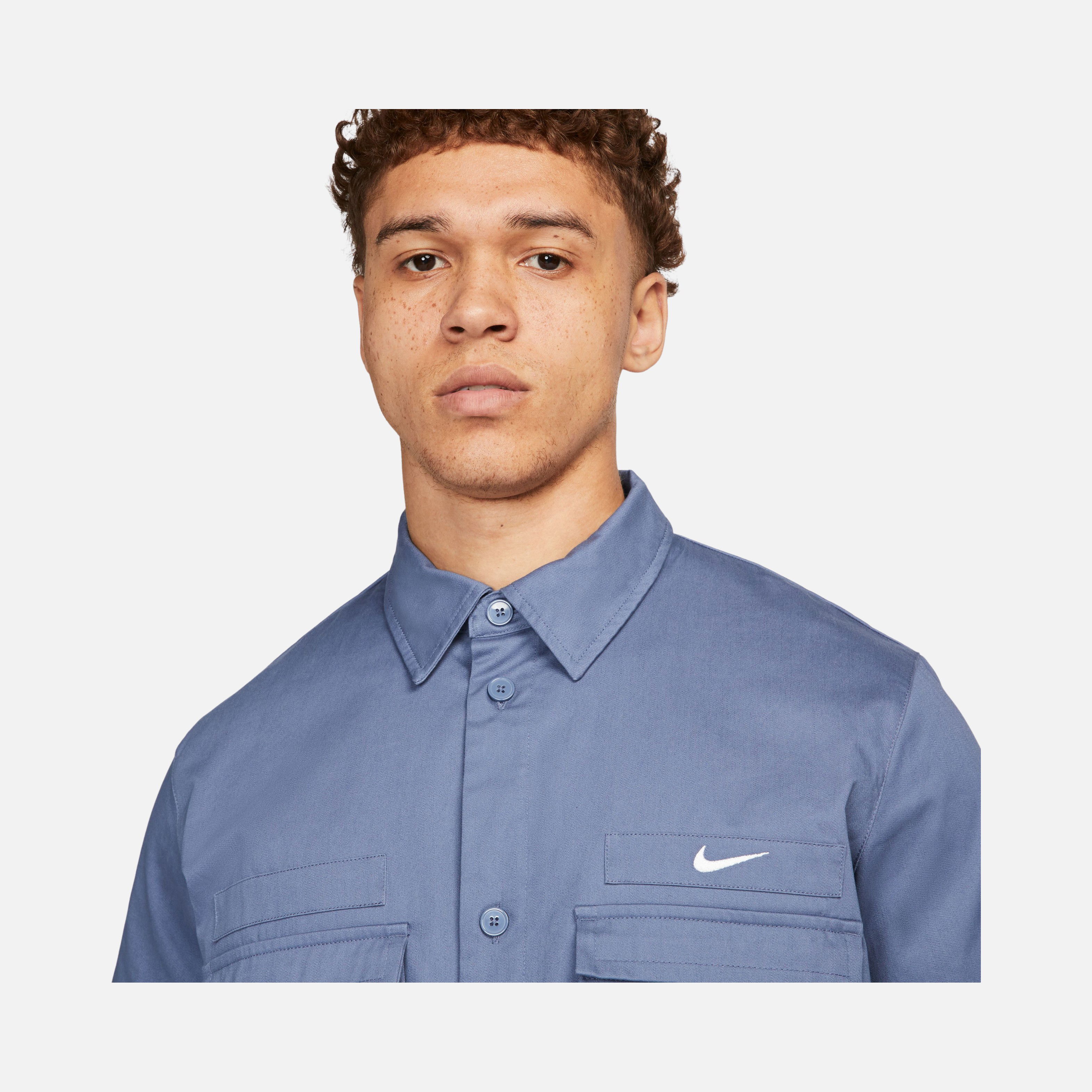 Nike Sportswear Woven Military Button-Down Short-Sleeve Erkek Gömlek