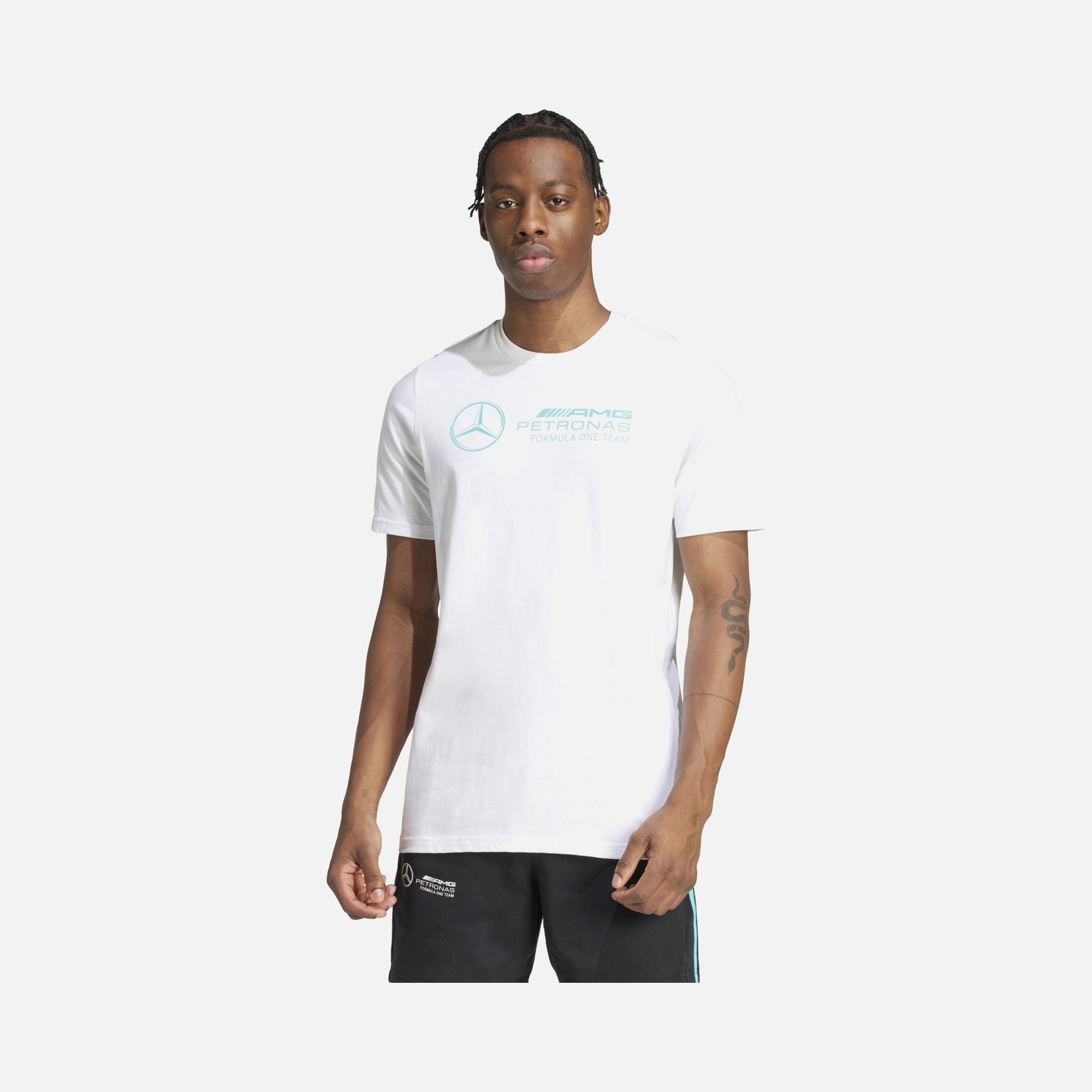 adidas Mercedes-AMG Petronas F1 Team DNA Graphic Regular-Fit Racing Fans Short-Sleeve Erkek Tişört