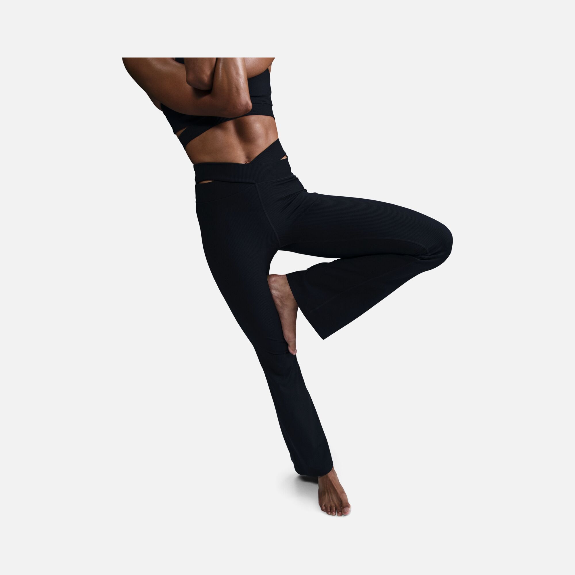 Nike Dri-fit Zenvy Hr Rib Flare Kadın Tayt