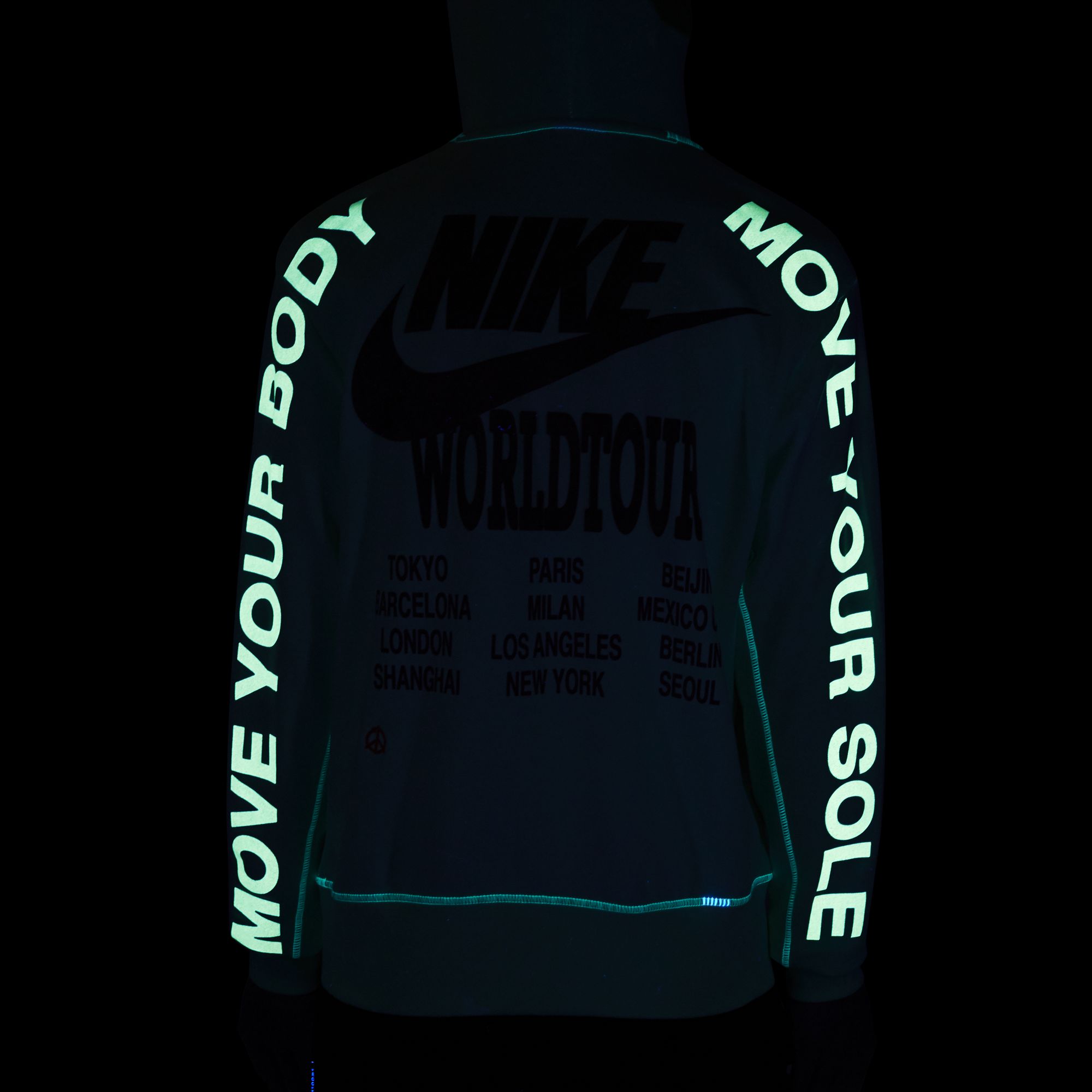 Nike Sportswear Pullover French Terry World Tour Hoodie Erkek Sweatshirt