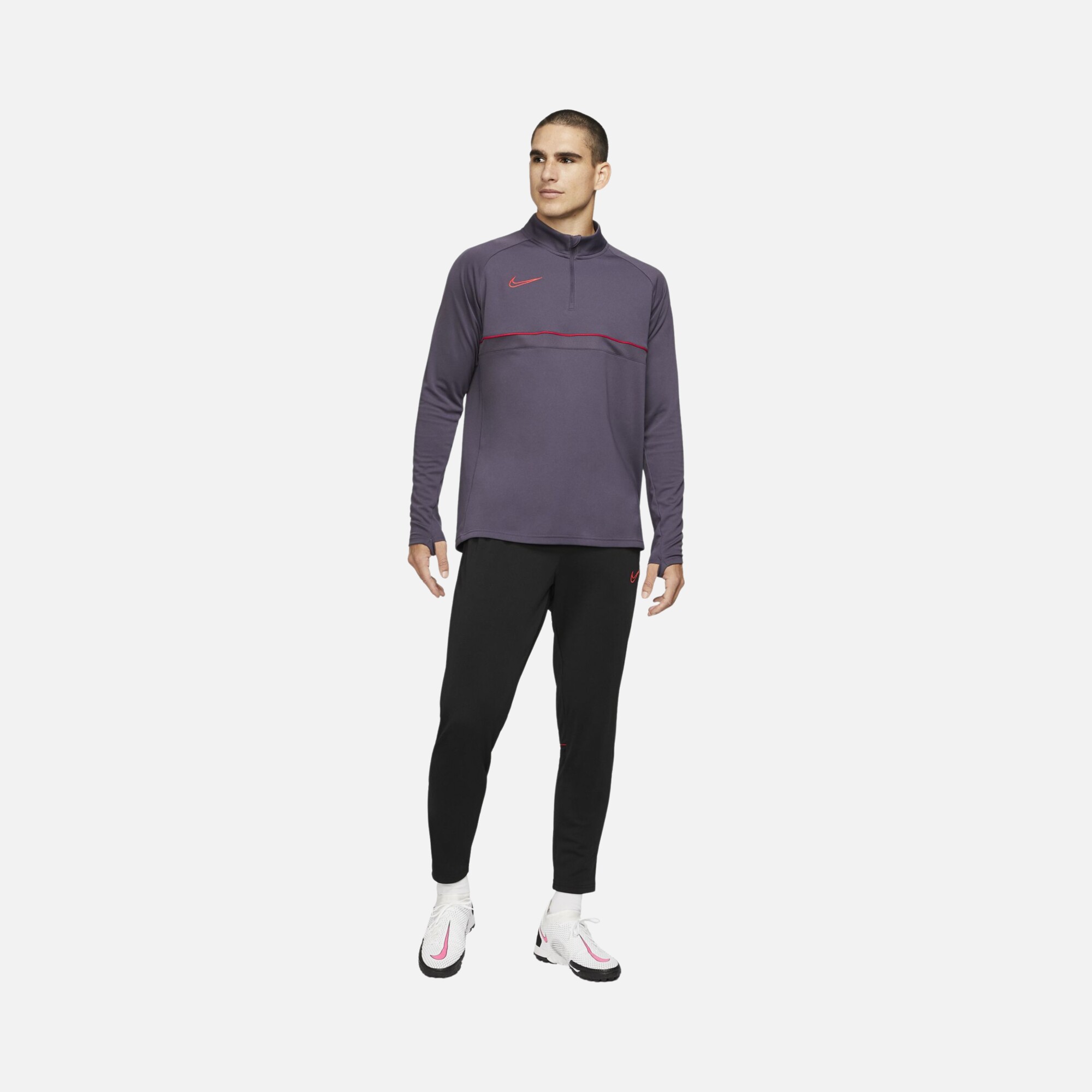 Nike Dri-Fit Academy Football Drill Half-Zip Long-Sleeve Erkek Tişört