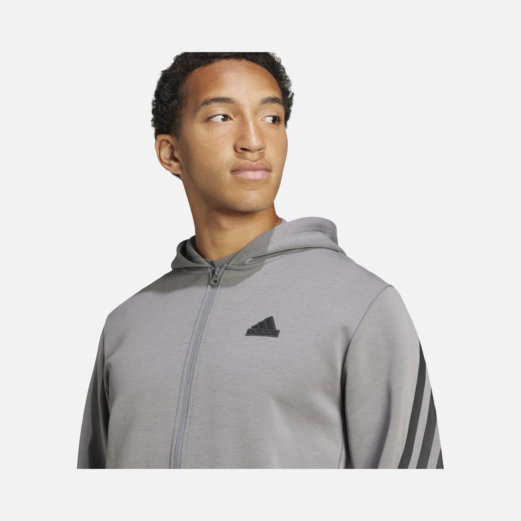 adidas Future Icons 3-Stripes Full-Zip Hoodie Erkek Sweatshirt