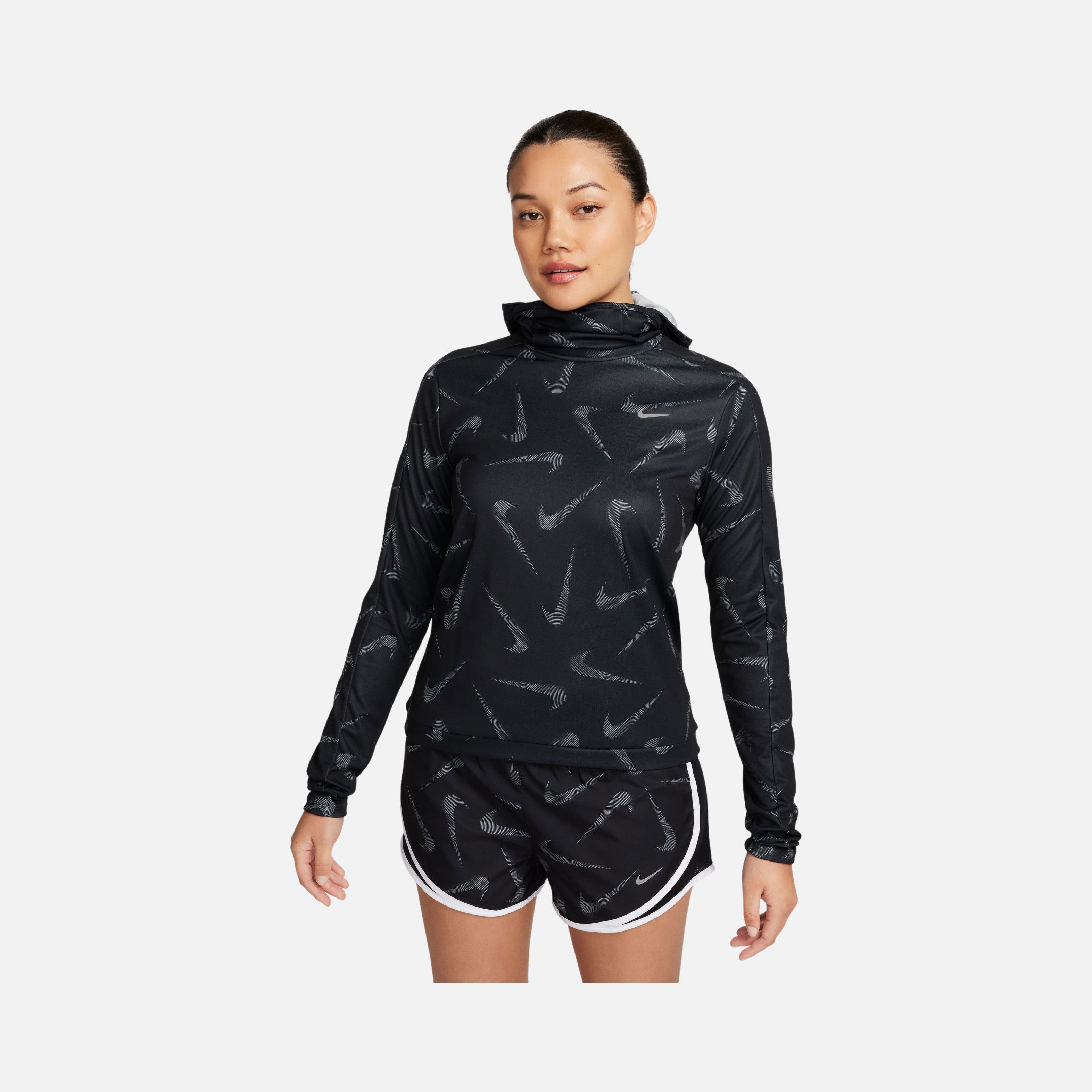 Nike Dri-Fit Swoosh Printed Pacer Running Hoodie Kadın Sweatshirt