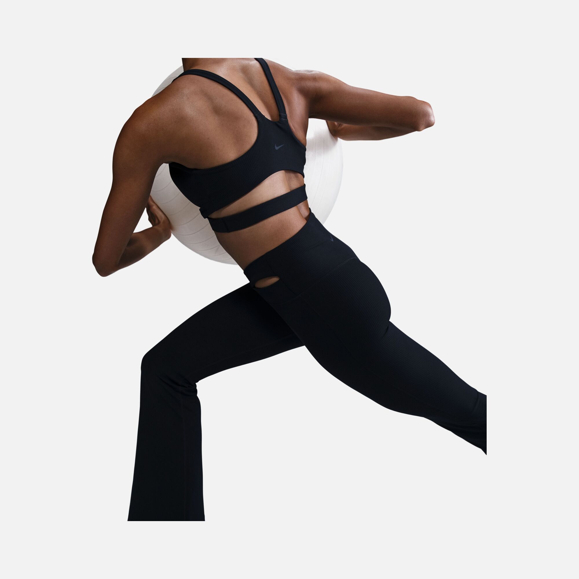 Nike Dri-fit Zenvy Hr Rib Flare Kadın Tayt