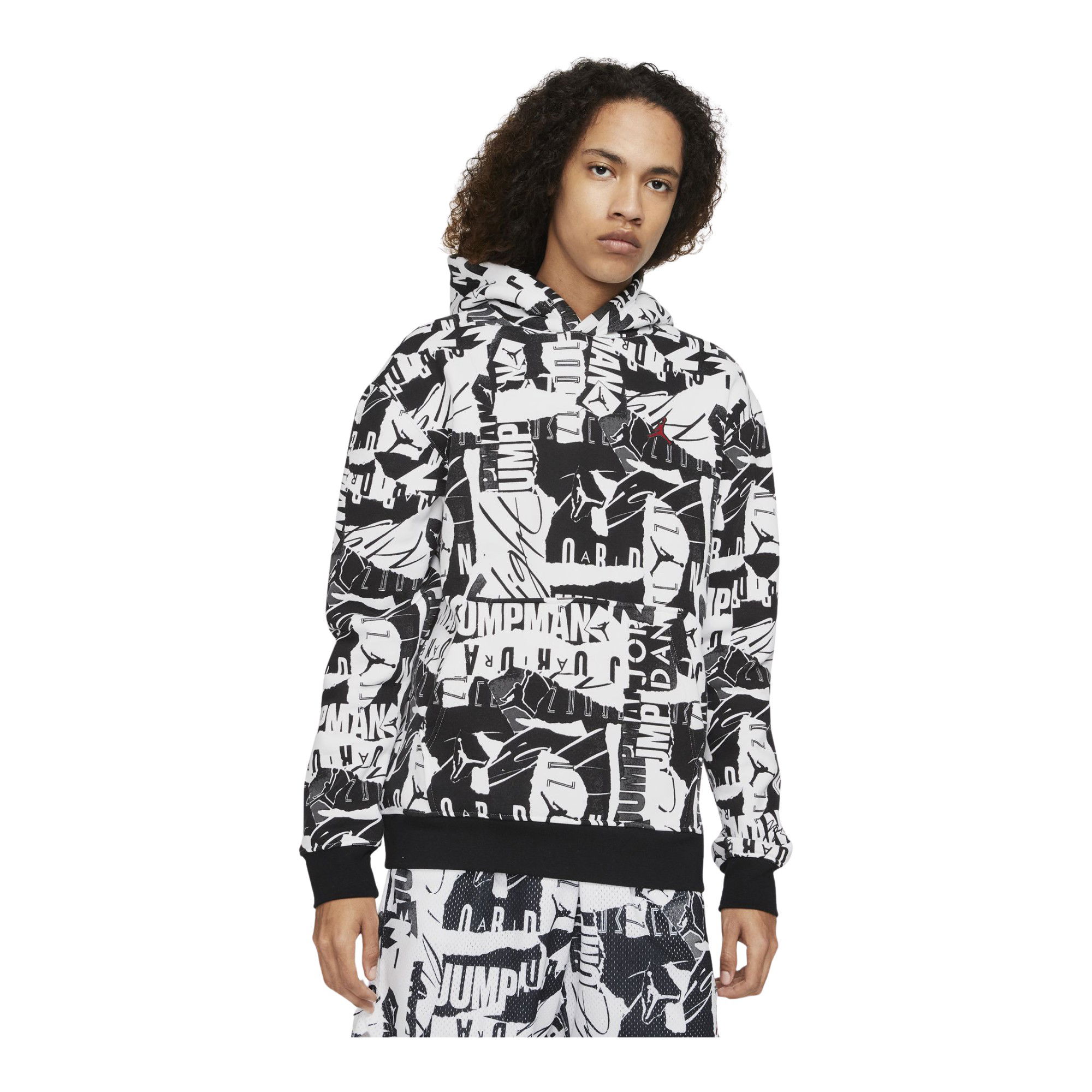 Nike Jordan Essentials Fleece Printed Hoodie Erkek Sweatshirt