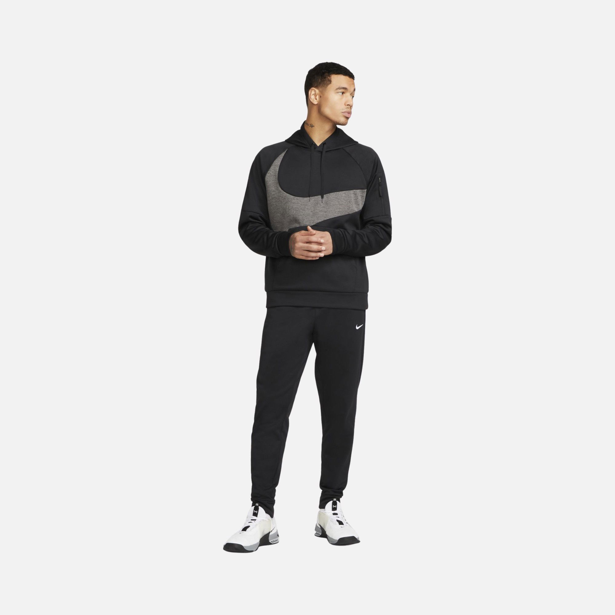 Nike Therma-Fit Pullover Swoosh Graphic Fitness Hoodie Erkek Sweatshirt