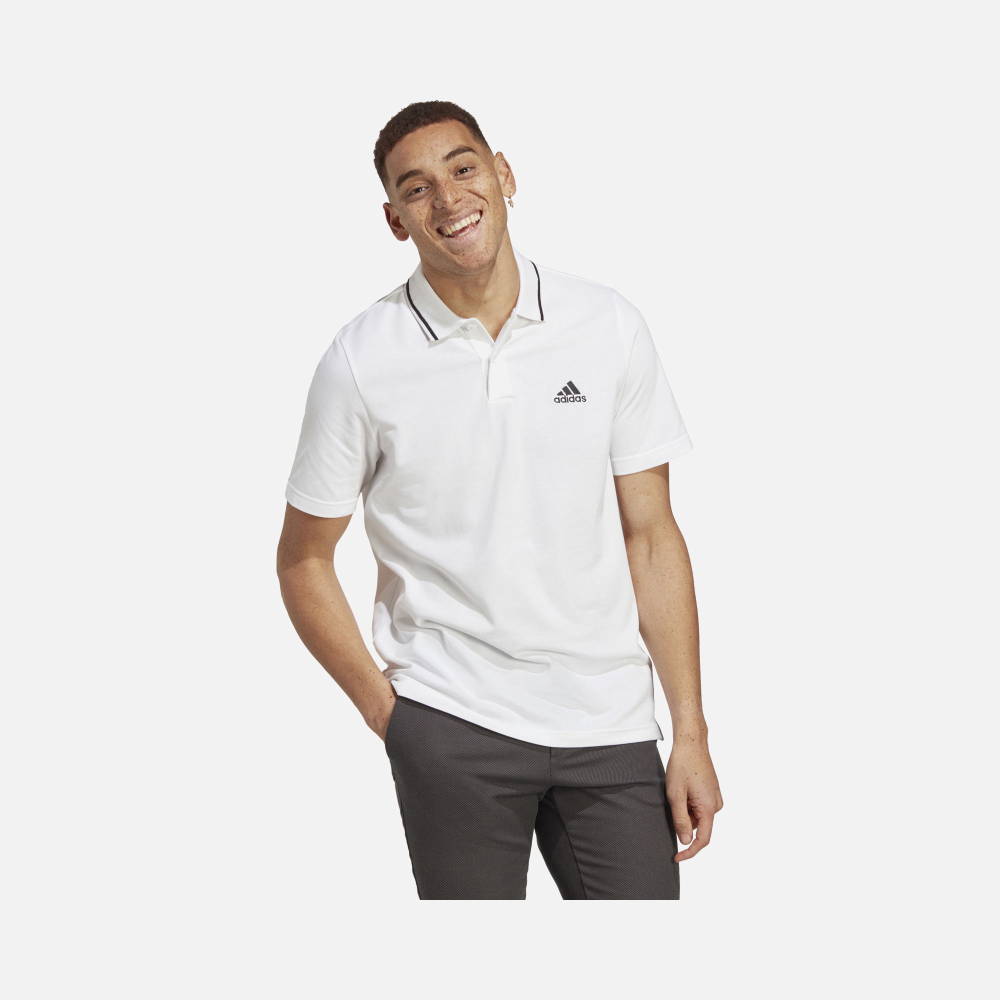 adidas Essentials Piqué Small Logo Polo Short-Sleeve Erkek Tişört