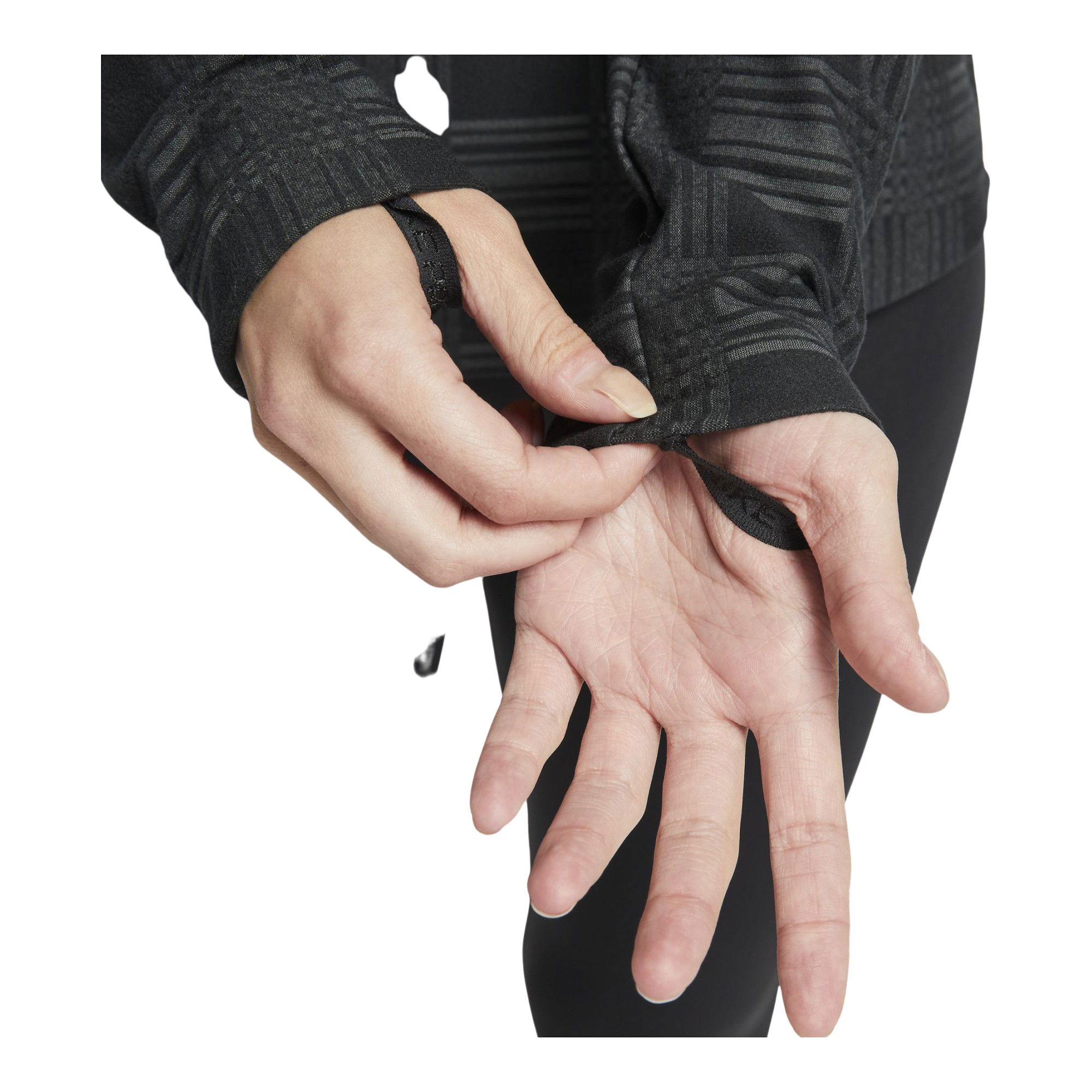 Nike Pro Therma-Fit Plaid Graphic 1/2-Zip Long-Sleeve Kadın Tişört